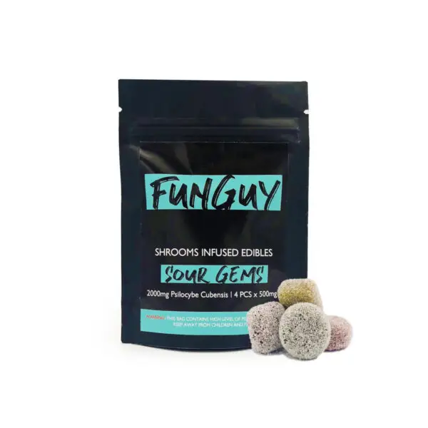 Magic Mushroom Gummies (Sour Gems) - 2000mg - Funguy